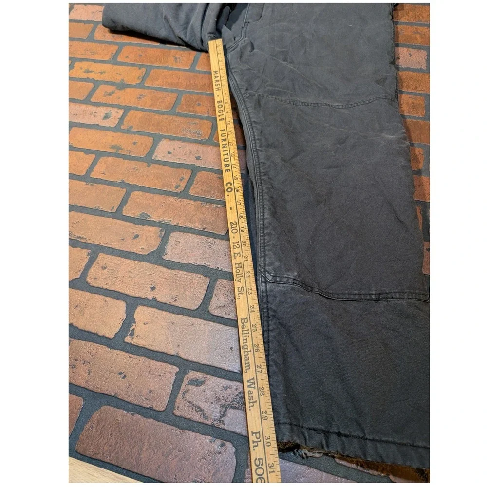 Dickies Black Quilted Insulated Zip Leg Overalls Mwn's 2XL Winter Workwear - Picture 6 of 12